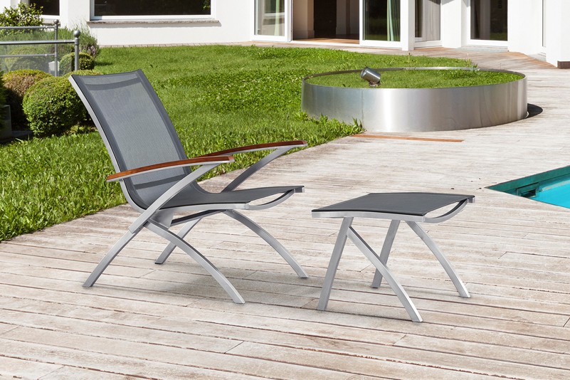  Leisure outdoor stainless steel mesh fabric chair set